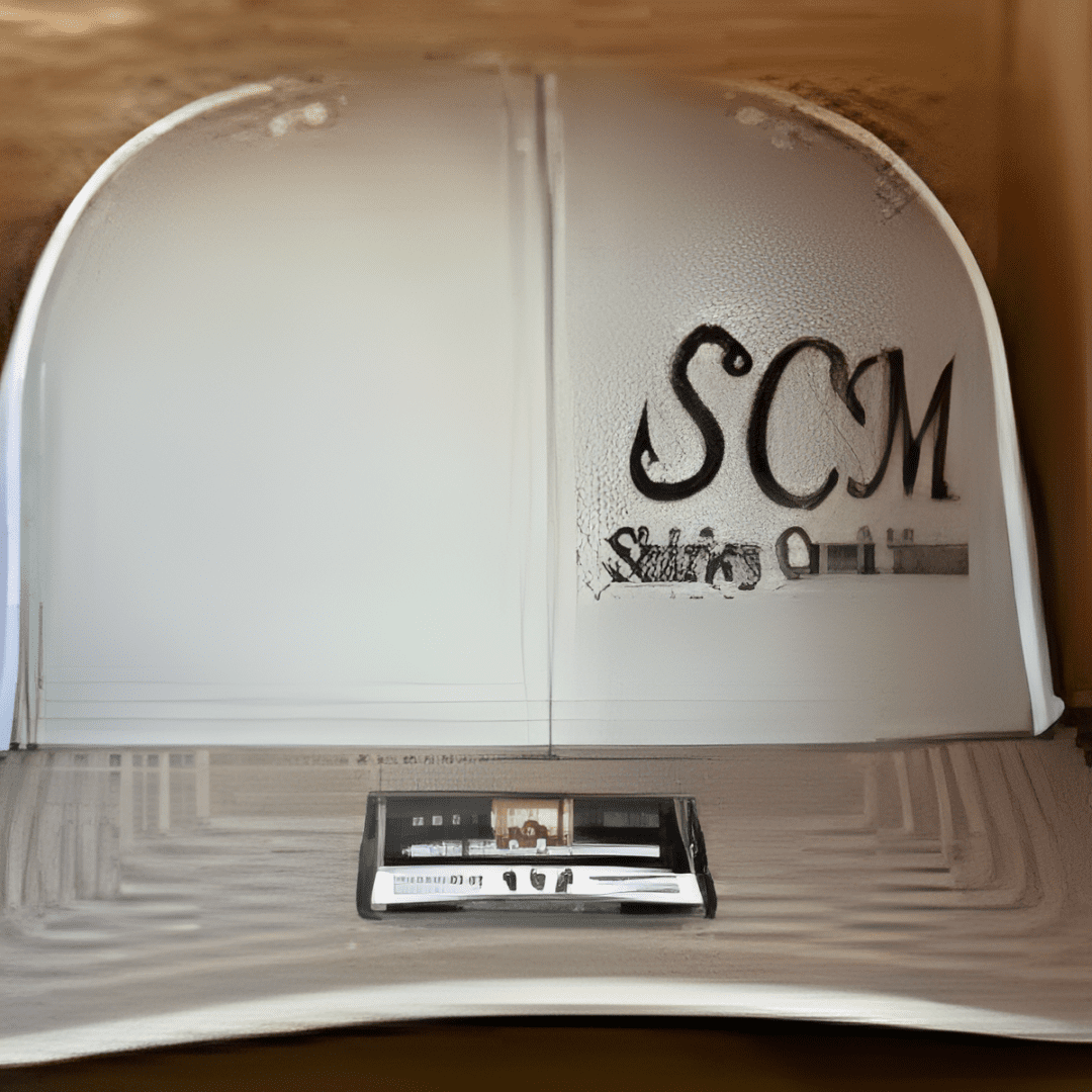 Stylish baseball cap front view